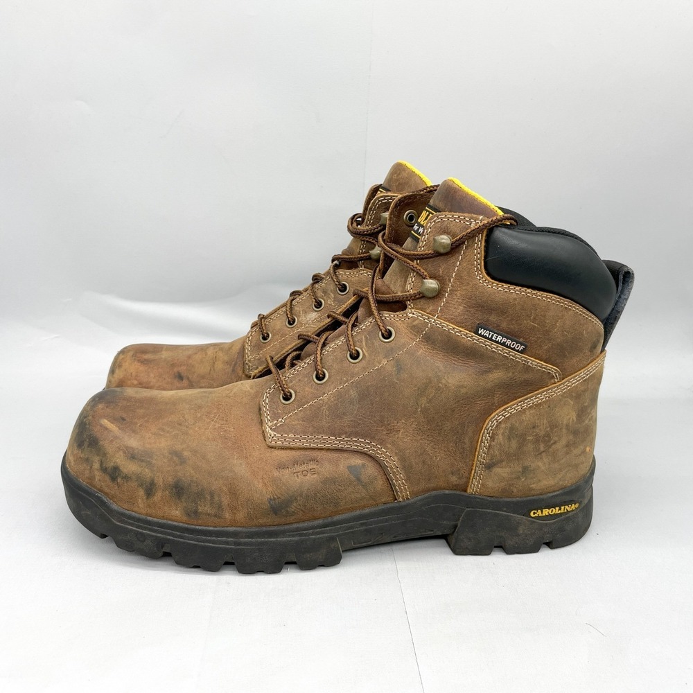 Carolina CA3536 Mens 14 D Brown Leather Waterproof Composite Toe Work Boots Shoe - Picture 4 of 12